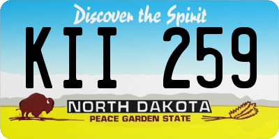 ND license plate KII259