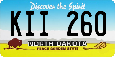 ND license plate KII260