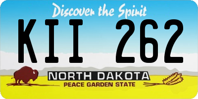 ND license plate KII262