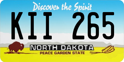 ND license plate KII265