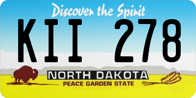 ND license plate KII278