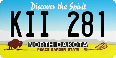 ND license plate KII281