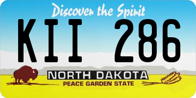 ND license plate KII286