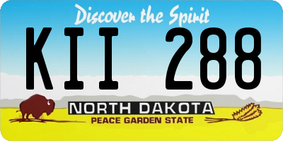 ND license plate KII288
