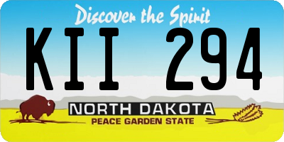 ND license plate KII294