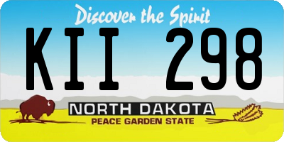 ND license plate KII298
