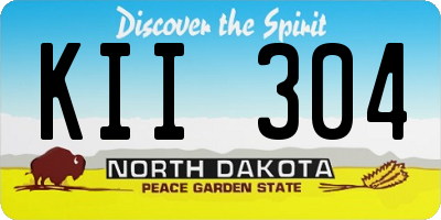 ND license plate KII304
