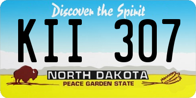 ND license plate KII307