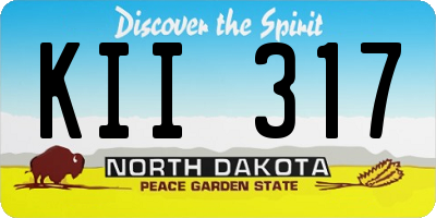 ND license plate KII317