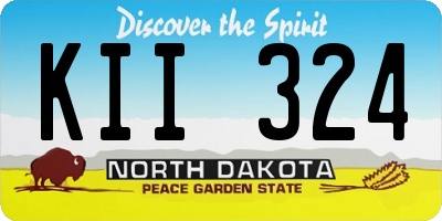 ND license plate KII324