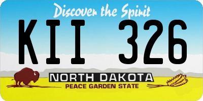 ND license plate KII326