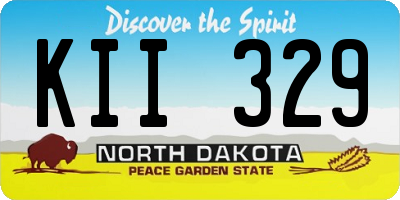 ND license plate KII329