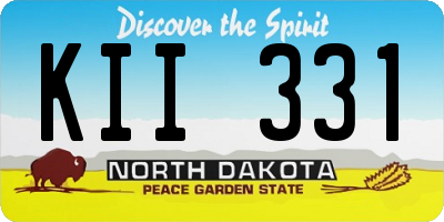 ND license plate KII331