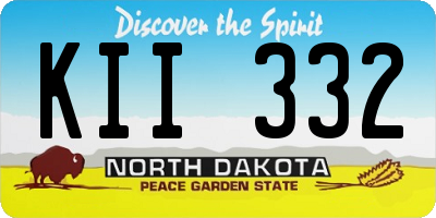ND license plate KII332