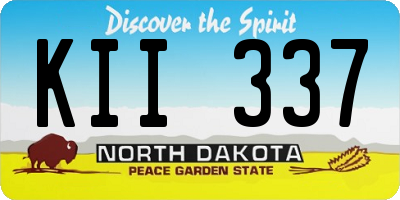 ND license plate KII337