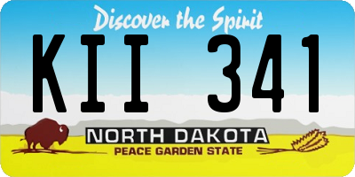 ND license plate KII341