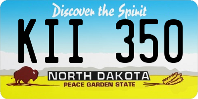 ND license plate KII350