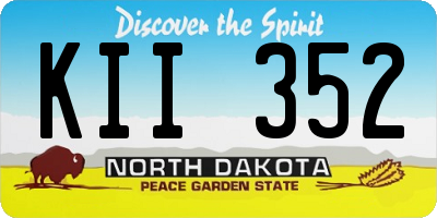 ND license plate KII352