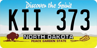 ND license plate KII373