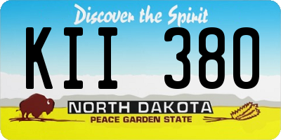 ND license plate KII380
