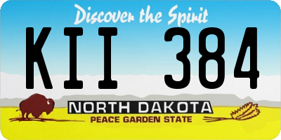 ND license plate KII384