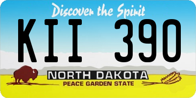 ND license plate KII390