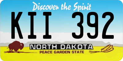 ND license plate KII392