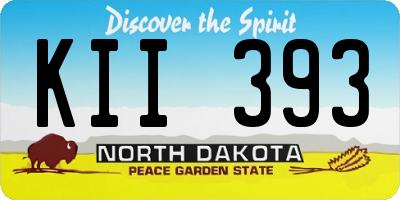 ND license plate KII393