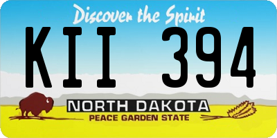 ND license plate KII394