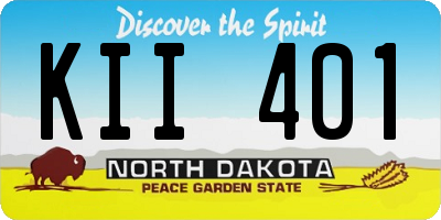 ND license plate KII401