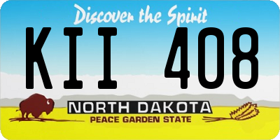 ND license plate KII408