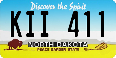 ND license plate KII411