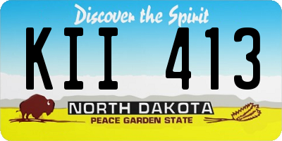 ND license plate KII413