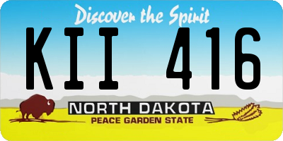 ND license plate KII416