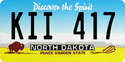 ND license plate KII417