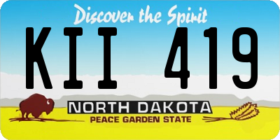 ND license plate KII419