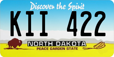 ND license plate KII422