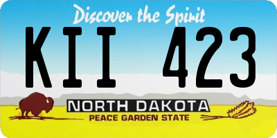 ND license plate KII423