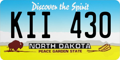 ND license plate KII430