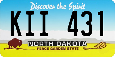 ND license plate KII431