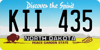 ND license plate KII435