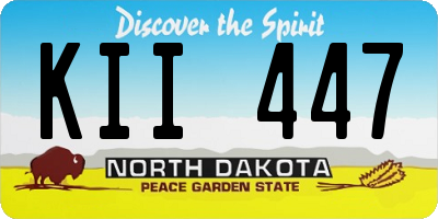 ND license plate KII447