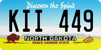 ND license plate KII449