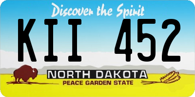 ND license plate KII452