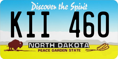 ND license plate KII460