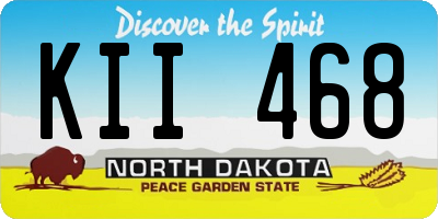 ND license plate KII468