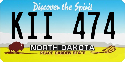 ND license plate KII474