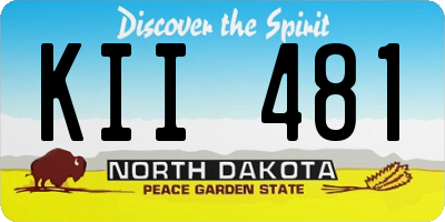 ND license plate KII481