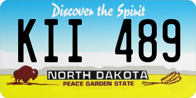 ND license plate KII489