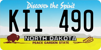 ND license plate KII490